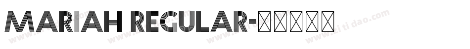 Mariah Regular字体转换